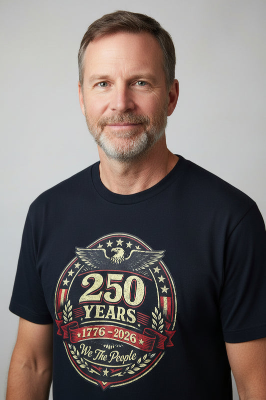 Navy 250 Year emblem shirt XL