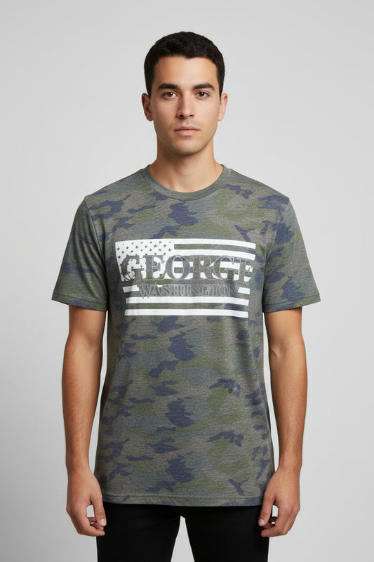 One of a kind, Camo size S George, Washington tshirt